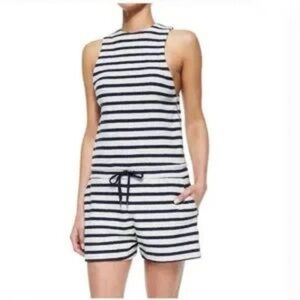 Alexander Wang Navy and White Striped Romper